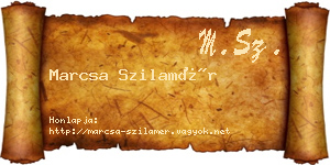 Marcsa Szilamér névjegykártya